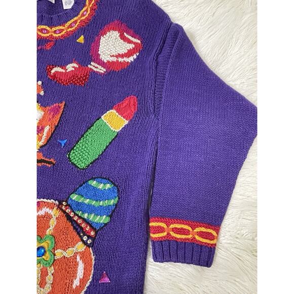 CHAUS Woman vintage novelty pullover long sleeve sweater 2X Volup - Picture 2 of 12